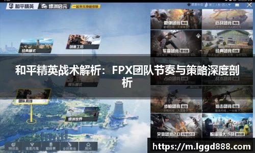 和平精英战术解析：FPX团队节奏与策略深度剖析